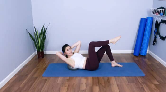Pilates core workout criss cross
